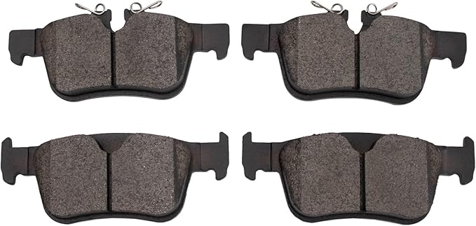 TRQ Rear Ceramic Brake Pad Set Compatible with 19-20 Volvo S60 19-21 V60 18-21 XC60 with 302mm Diameter Rear Rotors Models