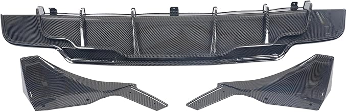Rear Diffuser for 2017-2023 Tesla Model 3, Rear Bumper Lip Valance Panel Tesla Model 3 Accessories (Carbon Fiber)