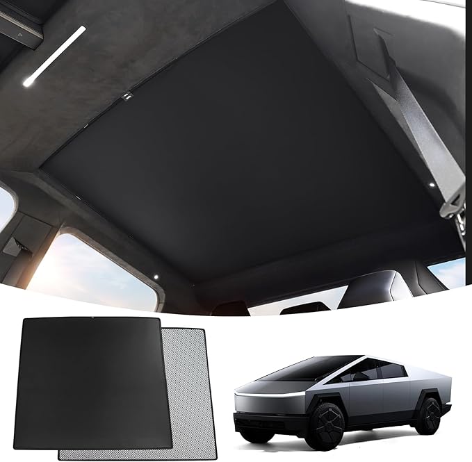 2025 Upgraded Cybertruck Roof Sunshade Heat-Insulating, UV-Protective, Nano-Reflective Interior Accessories for Tesla Cybertruck 2024-2025