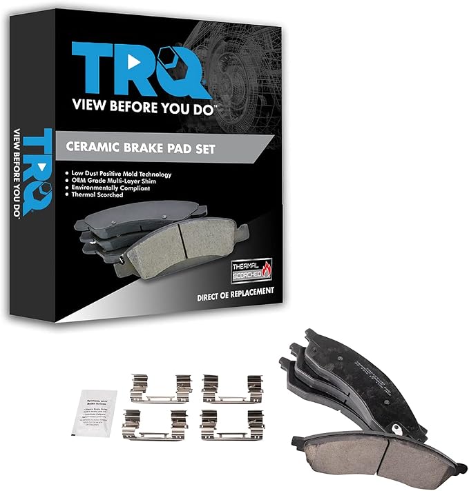 TRQ Front Brake Pads Ceramic Compatible with 2022-2023 Ford Edge 2021-2022 Lincoln Nautilus