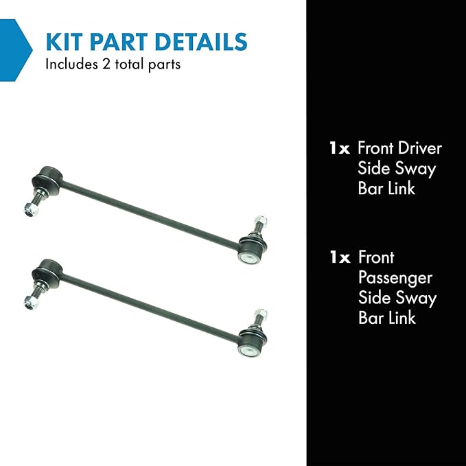 TRQ Front Sway Bar Stabilizer Link Set Compatible with 2000 BMW 323Ci 1999-2000 323i 2001-2006 325Ci 2001-2005 325i 328Ci 328i 330Ci 330i M3 2003-2008 Z4