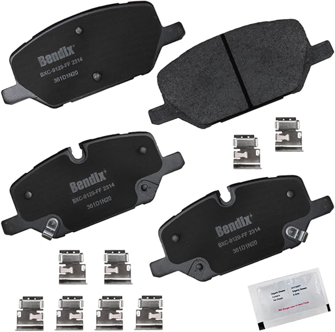 Bendix Priority1 CFC2314 Ceramic Front Brake Pads for Buick Envision 2023-2021, Cadillac CT4 2022-2021, CT5 2022-2020, XT4 2022-2020, Chevrolet Camaro 2023