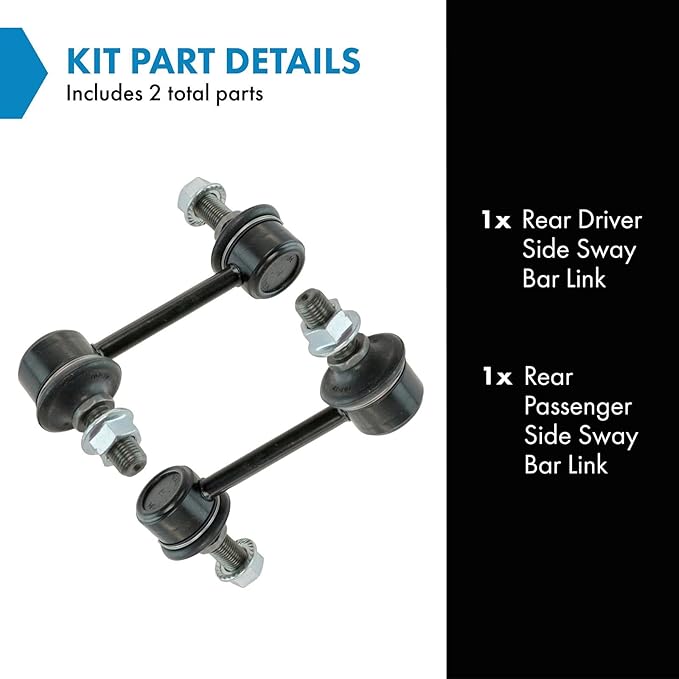TRQ Rear Sway Bar Stabilizer Link Set Compatible with 2007-2012 Hyundai Santa Fe Veracruz 2009 Kia Borrego 2011-2013 Sorento