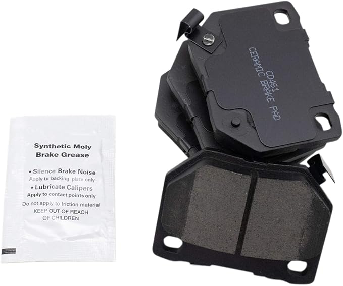 TRQ Rear Brake Pads Ceramic Compatible with 1990-1996 Nissan 300ZX 2006-2007 Subaru Impreza