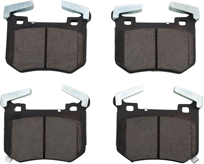TRQ Rear Ceramic Brake Pad Set Includes Contact Point Grease Compatible with 2018 Kia Stinger 2019-2020 Genesis G70