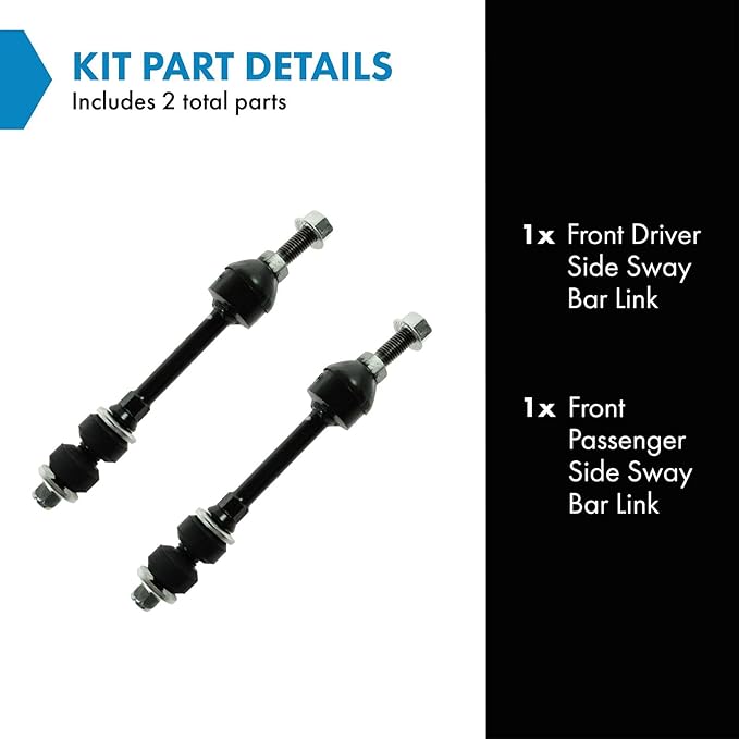 TRQ Front Sway Bar Stabilizer Link Set Compatible with 2006-2008 Dodge Ram 1500 2003-2010 Ram 2500 Ram 3500 2011-2013 Ram 2500 3500