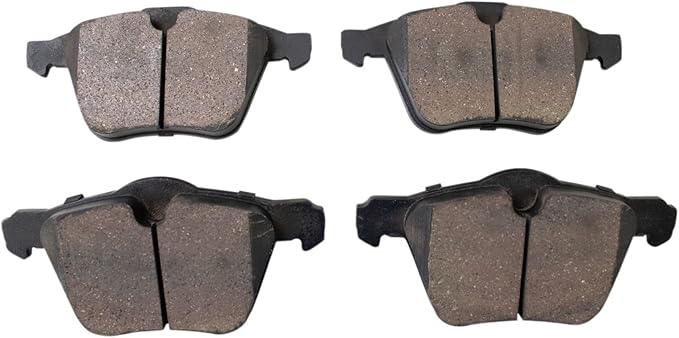 TRQ Front Brake Pads Ceramic Hardware Compatible with 2011-2018 Volvo S60 2016-2018 S60 Cross Country 2007-2016 S80 2015-2018 V60 2015-2018 V60 Cross Country 2008-2010 V70 2008-2016 XC70