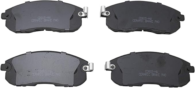TRQ Front Brake Pads Ceramic Hardware Wear Sensor Compatible with 2000-01 Infiniti I30 2003-05 G35 2000-01 Nissan Maxima 2003-05 350Z 2007-13 Altima 2007-19 Sentra 2009-10 Cube 2011-17 Juke