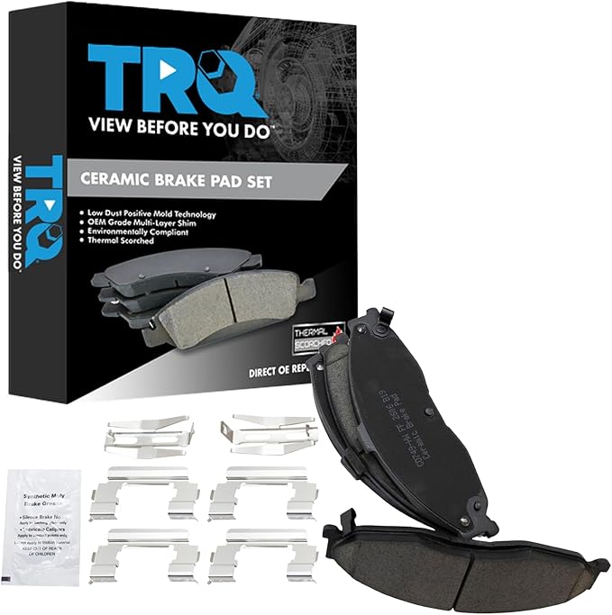 TRQ Front Brake Pads Ceramic Compatible with 1998-2002 Chevrolet Camaro 1998-2002 Pontiac Firebird