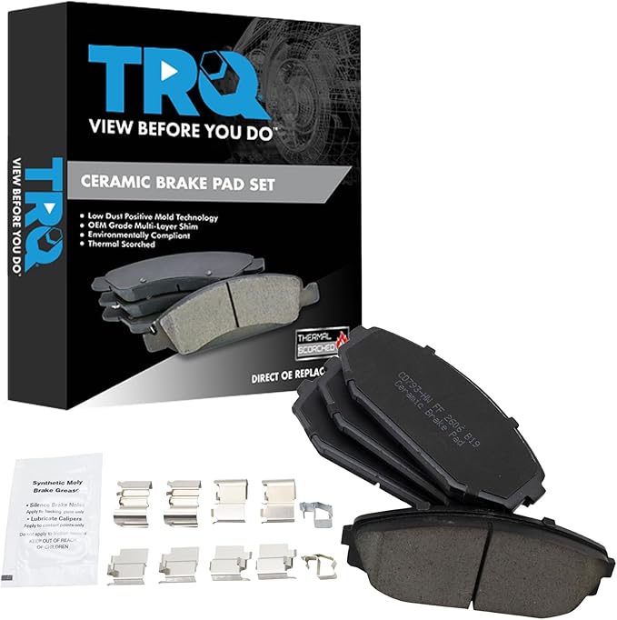 TRQ Front Brake Pads Ceramic Compatible with 2001-2002 Acura MDX 1999-2004 Honda Odyssey