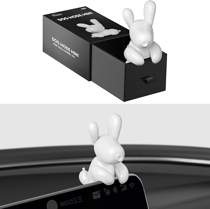for Tesla Model Y 2026 Dog Mode Mini Screen Decoration Ornament Funny Decors Compatible with 2017-2026 Tesla Modle 3 and New Modle Y Juniper Interior Accessories (Gift Box)