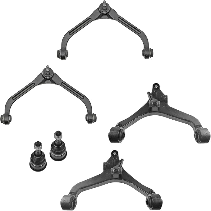 TRQ Front Control Arm with Ball Joint Set 6 Piece Compatible with 2002-2004 Jeep Liberty