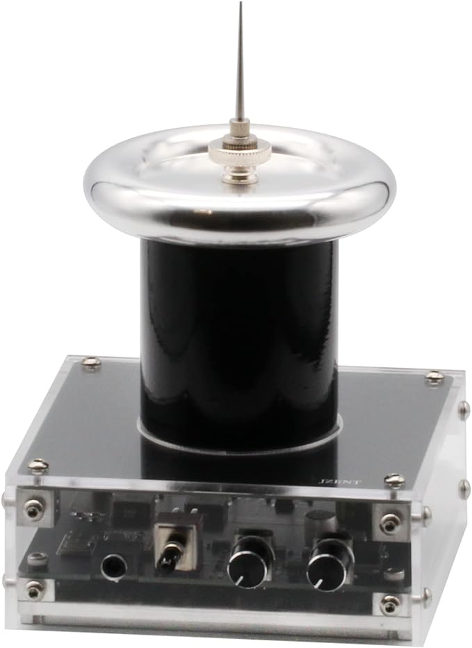 JZENT Bluetooth Music Tesla Coil SSTC Desktop Toy Plasma Loudspeaker Arc Generator Wireless Transmission Teaching Demonstration Experiment Model JE-28