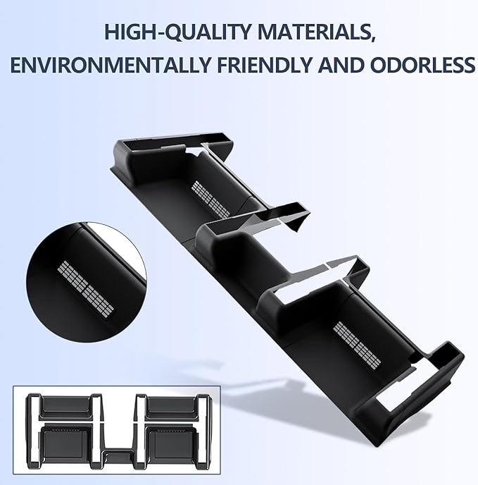 Front Seat Rail Protectors for Tesla Model Y Juniper 2025-2026, 5-Piece TPE Track Cover Guards, Under Seat Floor Mat Protectors, Black