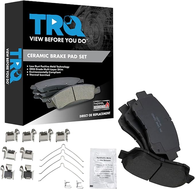 TRQ Front Brake Pads Ceramic Compatible with 1996-1998 Lexus SC300 1995-1997 Toyota Avalon 1996-2001 Camry 1998-1999 Celica 1998-2003 Sienna