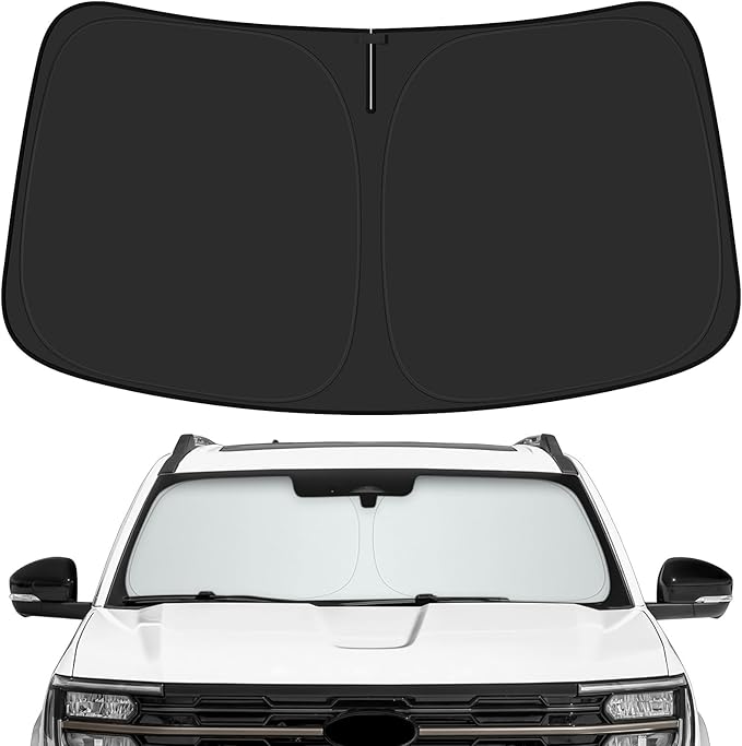 Car Windshield Sun Shade for Ford 2018-2025 Expedition Accessories (OEM Design) Reflective Foldable Heat Insulation Sunshade for Ultimate Protection