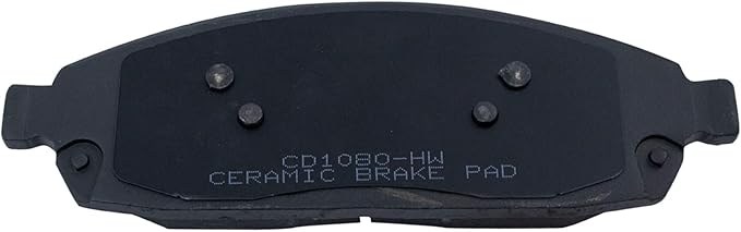 TRQ Front Brake Pads Ceramic Hardware Wear Sensor Compatible with 2006-2010 Jeep Commander 2005-2010 Grand Cherokee