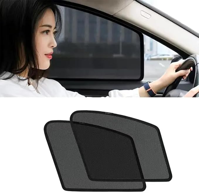 Car Side Window Sun Shades Fit for Tesla Model 3 Huan 2024-2026,Breathable Mesh Car Curtains Protection Heat and UV & Privacy for Baby Sleeping Camping,2Pcs-Front Window