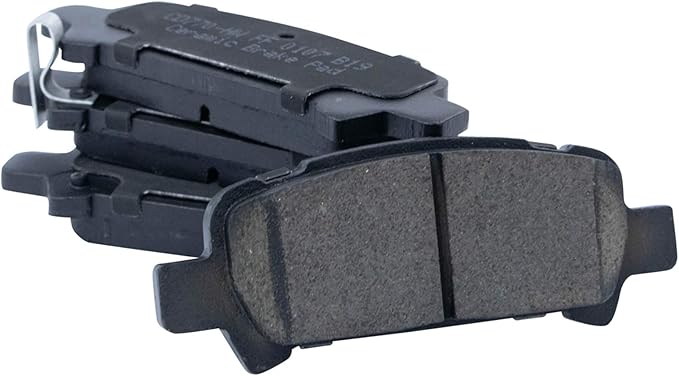 TRQ Rear Brake Pads Ceramic Hardware Wear Sensor Compatible with 2003-2006 Subaru Baja 1998-2003 Forester 1999-2003 Impreza 2000-2010 Legacy 2000-2004 Outback