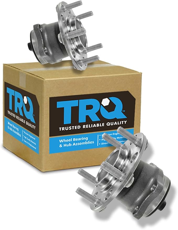 TRQ Rear Left and Right Wheel Bearing and Hub Assembly Set 2 Piece Compatible with 2007-2017 Jeep Patriot FWD 2007-2016 Jeep Compass FWD 2017 Compass MK FWD 2011-2014 Chrysler 200