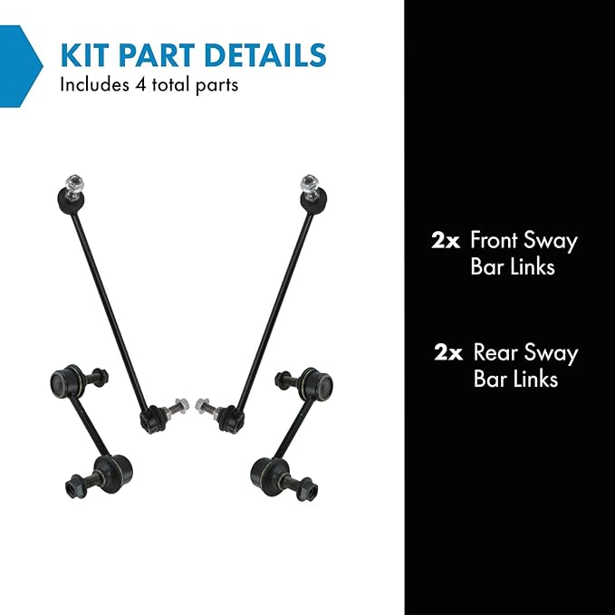 TRQ Sway Bar Stabilizer Link Set Front & Rear Compatible with 01-05 911