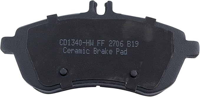 TRQ Front Ceramic Brake Pad Set Includes Contact Point Grease Compatible with 08-12 Mercedes Benz C300 12-15 C250 12-15 SLK250