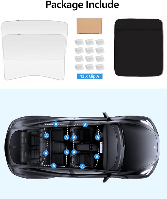 2025 Tesla Model 3 Sunshade Roof 2025 2024 Highland Roof Sunshade No-Gap & Sag-Free Glass Model 3 Accessories Nano Ice-Crystal Coatings Heat Insulation Glass Sun Shade Gray