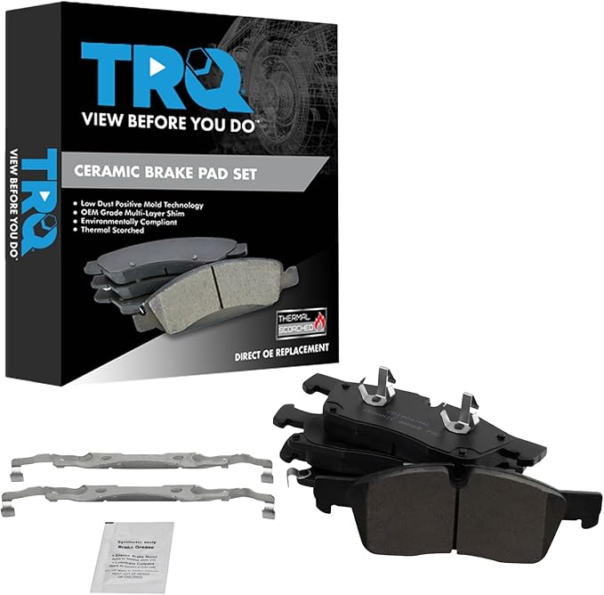 TRQ Front Brake Pads Ceramic Compatible with 2012-2020 Dodge Durango Jeep Grand Cherokee