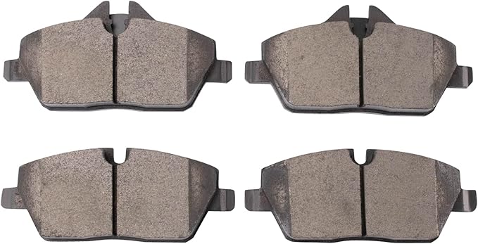 TRQ Front Ceramic Brake Pad Set Compatible with 18-23 Mini Cooper Base 17 Cooper Base without John Cooper Works Brake Package 15-16 Cooper Base with 280mm Diameter Front Rotors