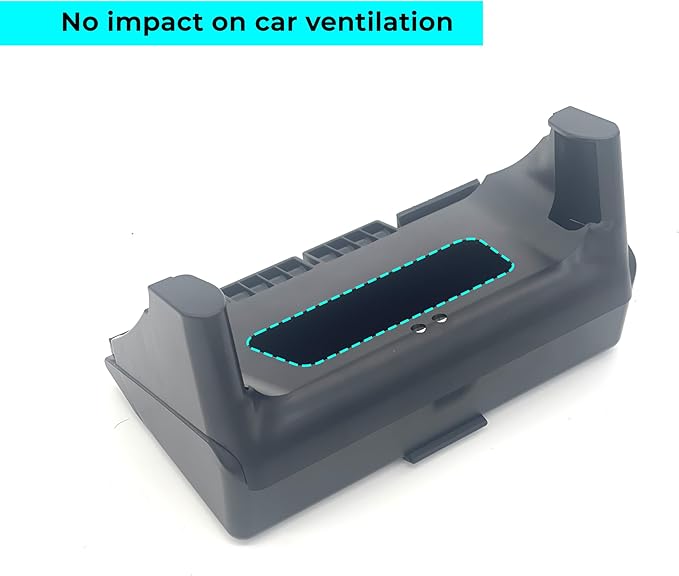 Tesla Sunglass Holder for Tesla Model 3 and Model Y with Extra Under Screen Storage - Hidden Tesla Center Console Organizer - Tesla Model Y Accessories - Tesla Model 3 Accessories