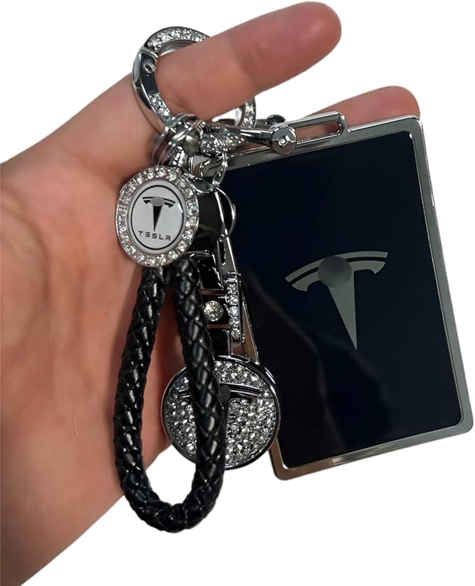 for Tesla Key Card Holder Bling Key Chain Card Key Holder for Model S/X/3/Y Cybertruck Keychain