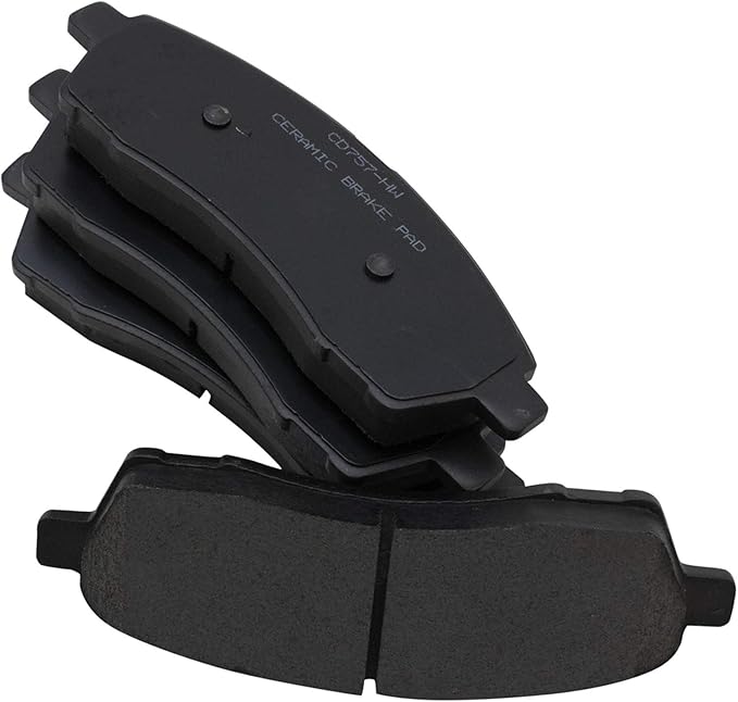 TRQ Rear Brake Pads Ceramic Hardware Compatible with 2000-2005 Ford Excursion 1999-2004 F-250 Super Duty 1999-2004 F-350 Super Duty