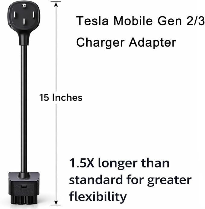 for Tesla NEMA 14-50 Adapter, Tesla Mobile Charger Adapter for Gen 2 and 3 ONLY, 240V Plug & 14-50 Outlet at 32 Amp 15-Inch
