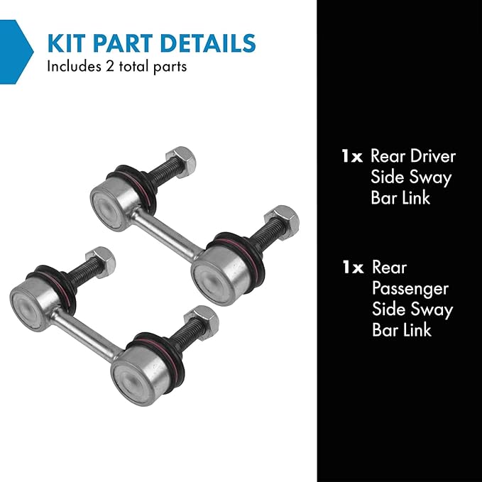 TRQ Rear Sway Bar Stabilizer Link Set Compatible with 2003-2008 Subaru Forester 2004-2007 Impreza