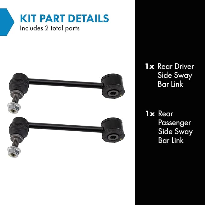 TRQ Rear Sway Bar Link Set Compatible with Buick Cadillac Blazer Camaro Traverse Acadia