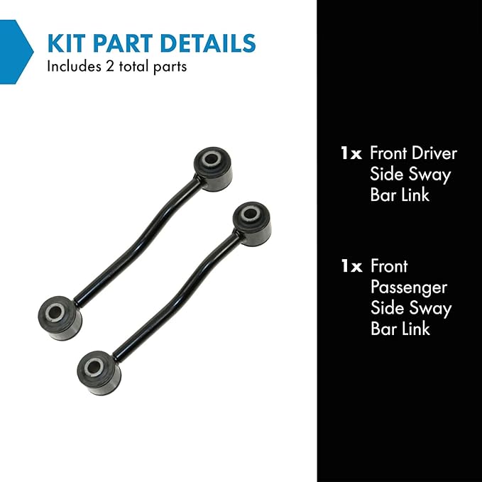 TRQ Front Sway Bar Stabilizer Link Set Compatible with 1999-2004 Jeep Grand Cherokee