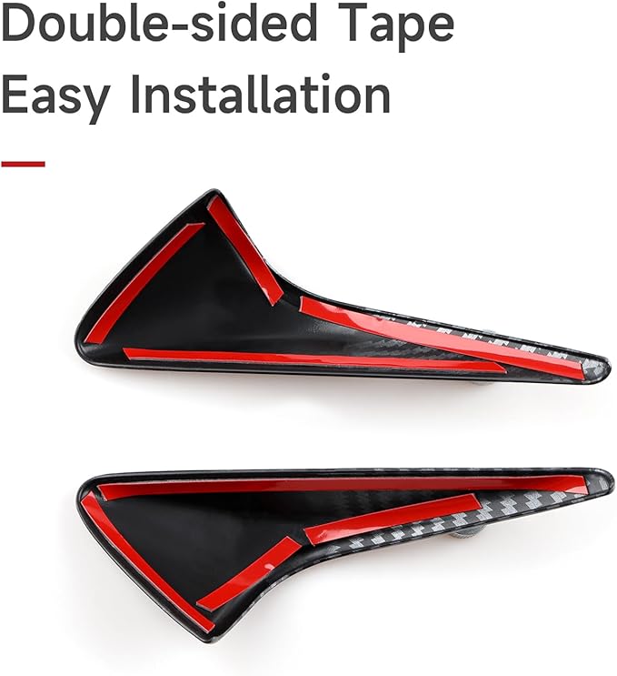 for Tesla Model 3 Highland 2024 2025 2026 Model Y Juniper 2025 2026 Accessories Exterior Car Fender Side Camera Trim Carbon Style ABS Decal Cover Sticker - ONLY for HW4.0