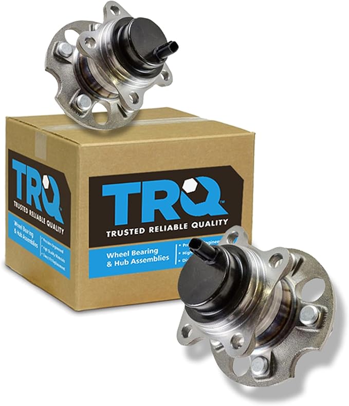 TRQ Rear Wheel Bearing and Hub Assembly Set 2 Piece Compatible with 04-06 Lexus RX330 FWD 07-09 RX350 FWD 06-08 RX400h FWD 04-07 Toyota Highlander FWD