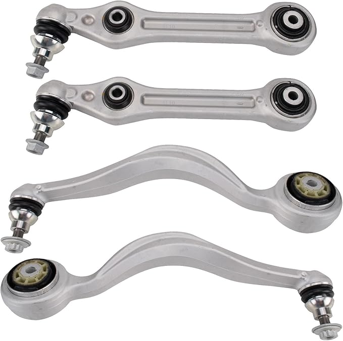 TRQ Front Lower Driver and Passenger Side Control Arm and Ball Joint Set 4 Piece Compatible with 15-20 Mercedes-Benz C300 4Matic 2015 C400 2018 E400 4Matic 19-20 E450 4Matic
