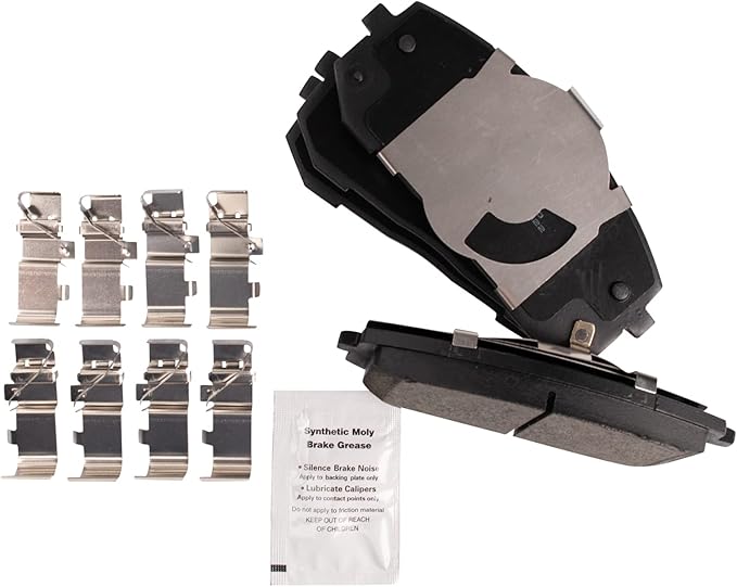 TRQ Front Ceramic Brake Pad Set Compatible with 21-23 Hyundai Elantra N Line 20-22 Hyundai Sonata SE Hybrid Limited Limited SEL Plus Hybrid SEL SEL Hybrid Blue 21 Kia K5