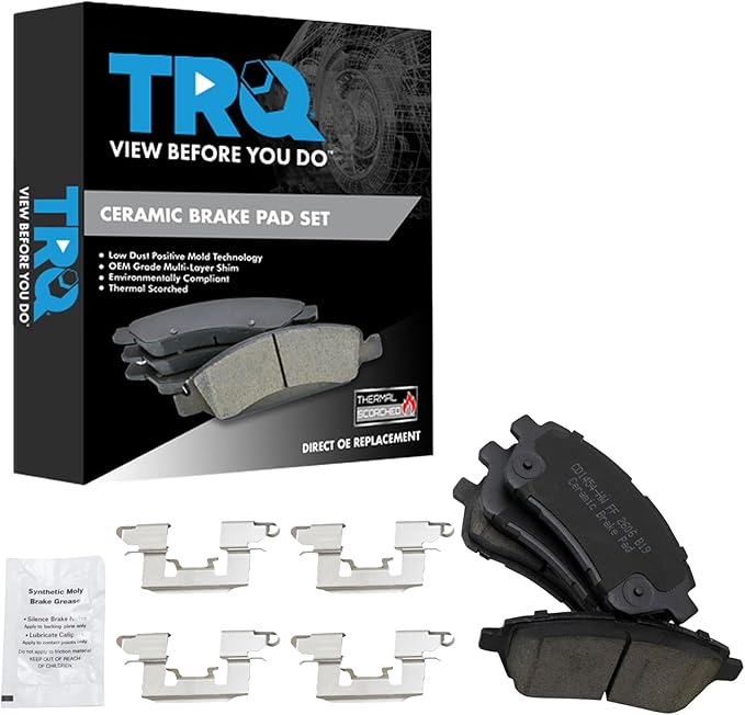TRQ Front Brake Pads Ceramic Compatible with 2011-2019 Ford Fiesta 2013-2014 Mazda 2