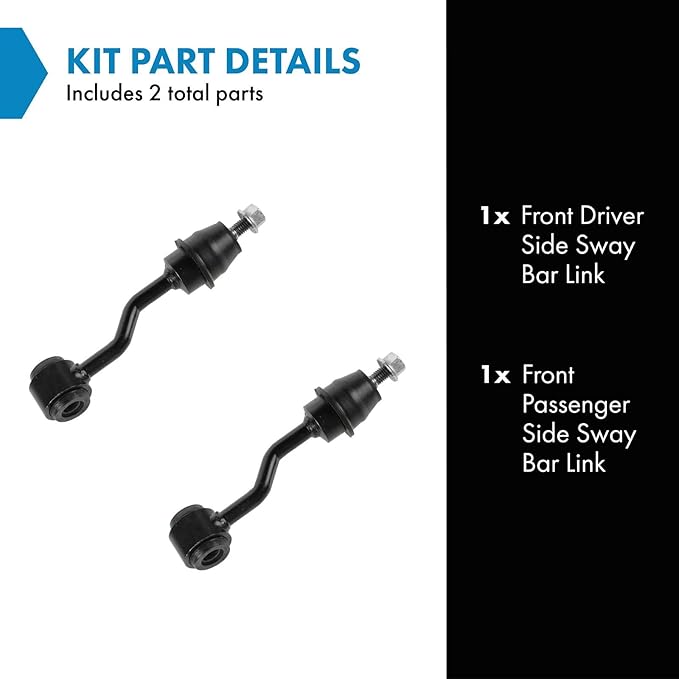 TRQ Front Sway Bar Stabilizer Link Set Compatible with 1996-1998 Jeep Grand Cherokee