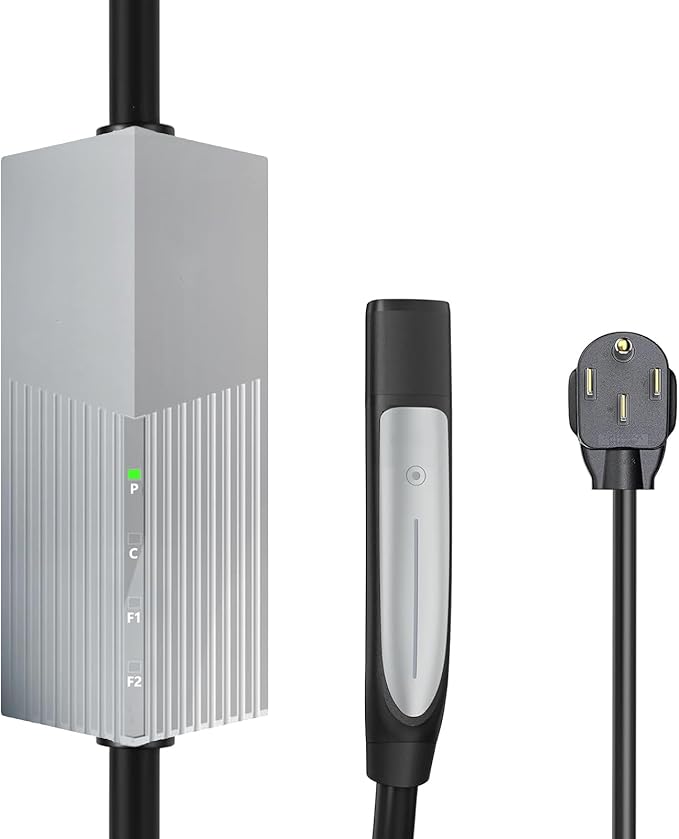 Level 2 Tesla Charger - 240V,32Amp, Max 7.6KW Power NACS Electric Vehicle Charging Station with NEMA 14-50 Plug, 21ft Extension Cord,Tesla Portable Charger Compatible with Model 3/Y/S/X