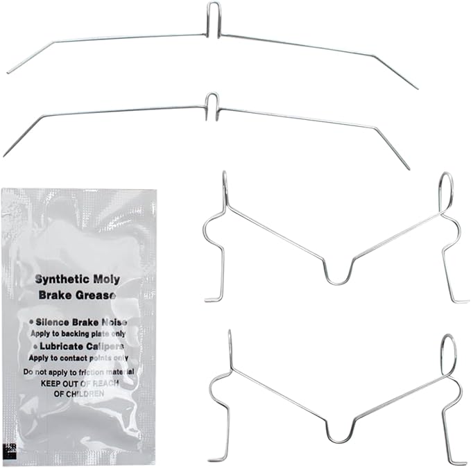 TRQ Front Brake Pads Ceramic Hardware Wear Sensor Compatible with 2008-2021 Lexus LX570 2008-2021 Toyota Land Cruiser 2008-2021 Sequoia 2007-2021 Tundra