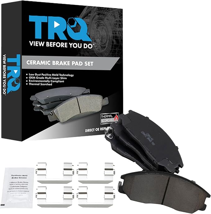 TRQ Front Brake Pads Ceramic Compatible with 2001-2006 Hyundai Santa Fe 2001 XG300 2002-2003 XG350 2002-2005 Kia Sedona