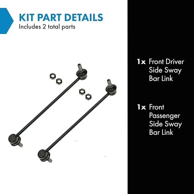 TRQ Front Sway Bar Stabilizer Link Set Compatible with 2006-2013 Acura MDX 2010-2013 ZDX 2006-2015 Honda Pilot