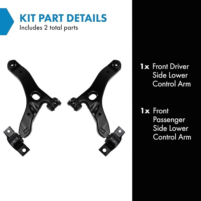 TRQ Front Lower Control Arm Driver and Passenger Side Compatible with 2010-2013 Ford Transit Connect