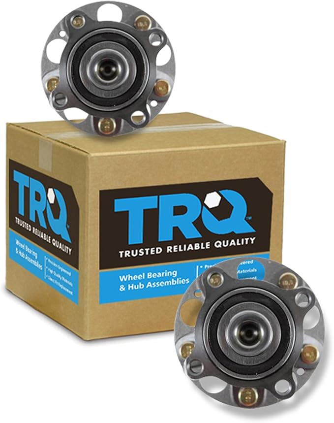 TRQ Rear Wheel Bearing and Hub Assembly Set 2 Piece Compatible with 2008-2012 Honda Accord 2009-2014 Acura TSX
