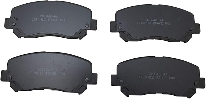 TRQ Front Ceramic Brake Pad Set Compatible with 2015-2017 Chrysler 200 2013-2016 Dodge Dart 2014-2022 Jeep Cherokee with Single Piston Front Calipers