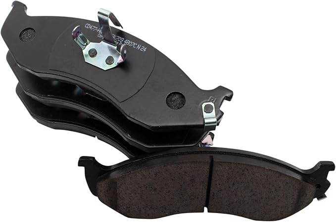TRQ Front Ceramic Brake Pad Set Includes Hardware and Contact Point Grease Compatible with 90-95 Jeep Wrangler 97-06 Wrangler 90-93 Cherokee 4 Wheel Drive 94-01 Cherokee 93-98 Grand Cherokee